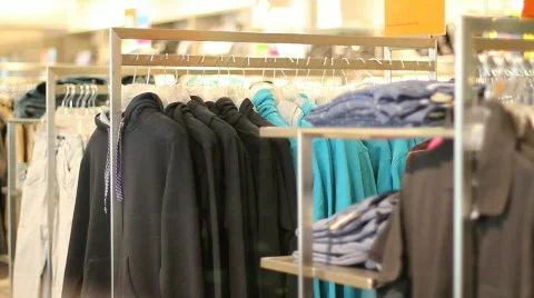 Inside clothes store 10 Stock Footage 741654