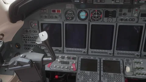 Inside cockpit of airplane close-up Stock Footage 172287111