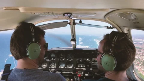 Inside Cockpit with Pilots (Cinemagraph) Stock Footage 233897953