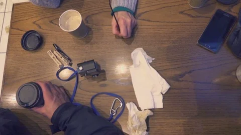 Inside a Coffee Shop. Making Projects.Coffee. Stock Footage 69739418