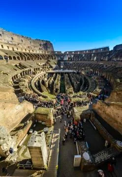 Inside the Coliseum, Rome, Italy Stock Photos