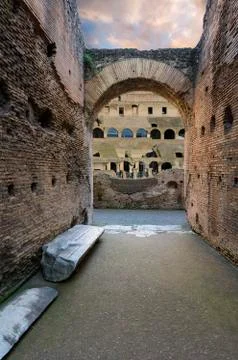 Inside the Coliseum, Rome, Italy Stock Photos