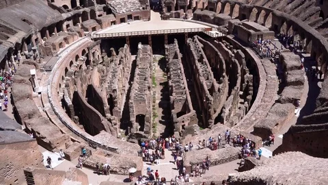 Inside the Colosseum Stock Footage 79753477