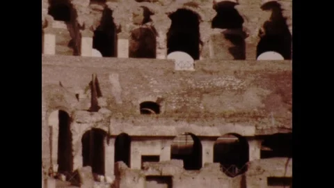 Inside the Colosseum in Rome Stock Footage 252665261