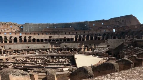Inside the Colosseum in Rome HD Video stock 286149225