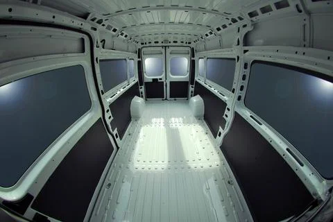Inside commercial van Stock Photos