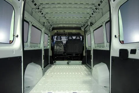 Inside commercial van Stock Photos