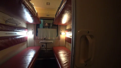 Inside the compartment car Stock Footage 88336031