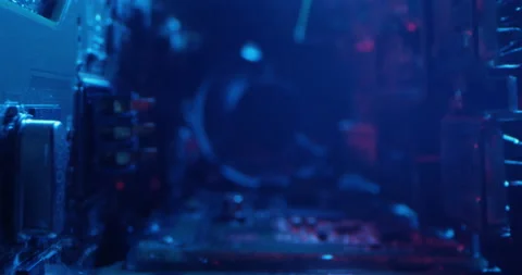 Inside a Computer a Macro Shot of Chips and Transistors Stock Footage 158171441