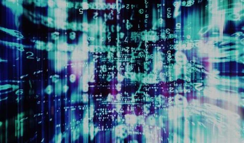 Inside computer matrix interlaced vintage abstraction background Stock Illustration