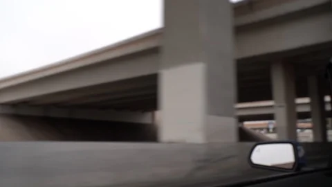 Inside of Convertible car in the desert Video stock 106410376