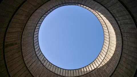 Inside a cooling tower Stock Photos