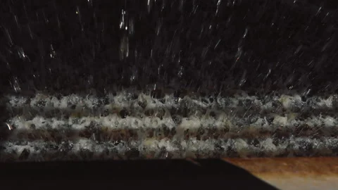 Inside the cooling tower. Water inside the cooling tower. Water droplets inside Vidéo 167428653