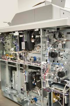 Inside of a copier/printer Stock-Fotos