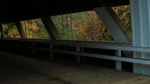 Inside Covered Bridge Video stock 12384710