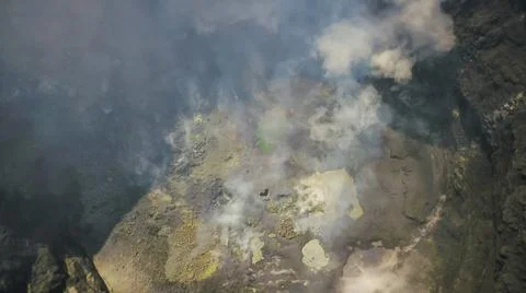 Inside the crater volcano Bromo, Java island, Indonesia Stock Photos
