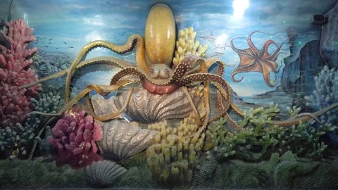 Inside Crazy House. Submarine monsters in Han Nga Guesthouse, Da Lat, Vietnam Stock Footage 115063668