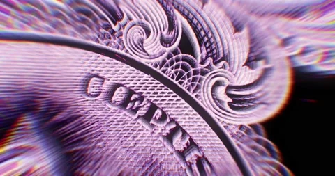 Inside Cryptocurrencies. Digital Dollar Bills Background. Stock Footage 155513578