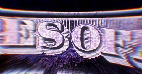 Inside Cryptocurrencies. Digital Dollar Bills Background. Stock Footage 155513636