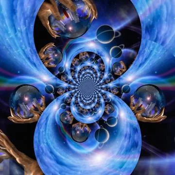 Inside the crystal ball Stock-Illustration