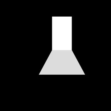 Inside dark room with opened door Stock Illustration