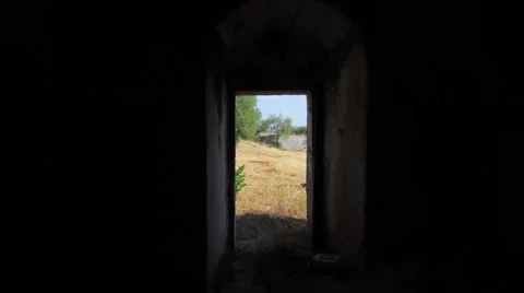 Inside Dark Trulli Stock Footage 42951917