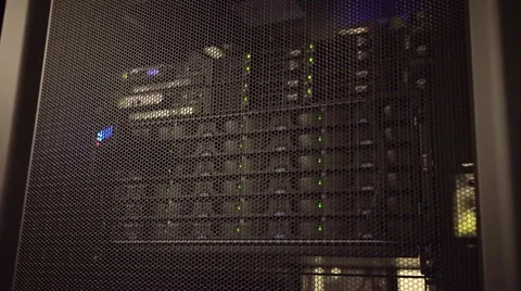 Inside a Data Center Stock Footage 59873664
