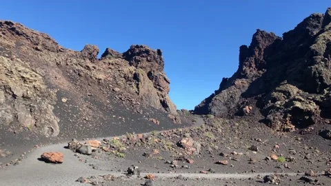 Inside de Volcán El Cuervo Stock Footage 235064949