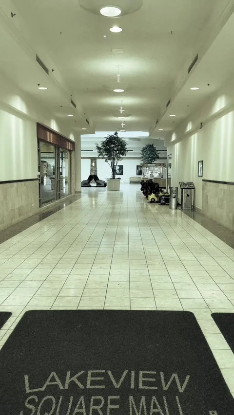 Inside a dead mall Stock Footage 279519966