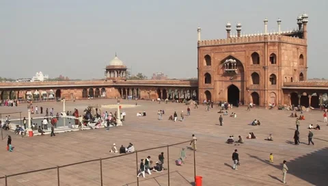 Inside Delhi mosque 스톡 동영상 5158842