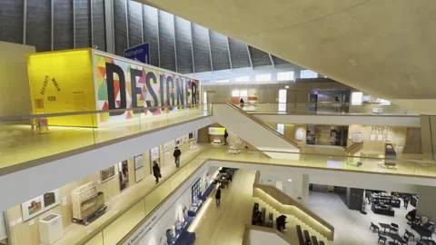 Inside The Design Museum, London Stock Footage 306762252