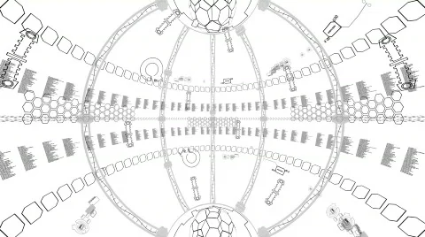 Inside of digital sphere HDTV Vídeo Stock 306673