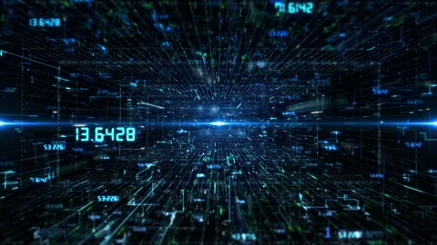 Inside Digital Structure Stock Footage 238466494