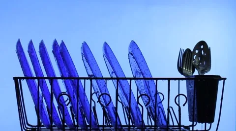 Inside a dishwasher Stock Footage 8622442