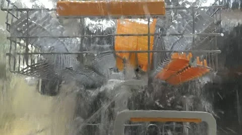 Inside a dishwasher Stock Footage 18682508