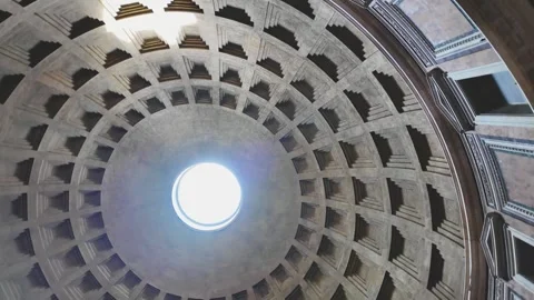 Inside the Dome of the Pantheon Stock Footage 273177255