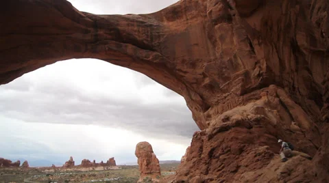 Inside Double Arch Stock Footage 30369346