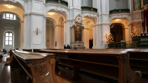 Inside the Dresden Cathedral Stock Footage 54268800