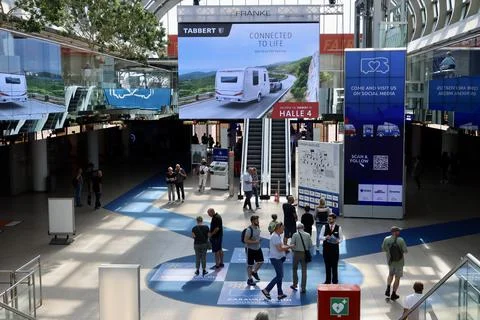 Inside Dusseldorf Messe Stock Photos