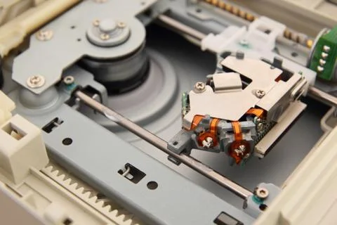 Inside of dvd drive Stock Photos