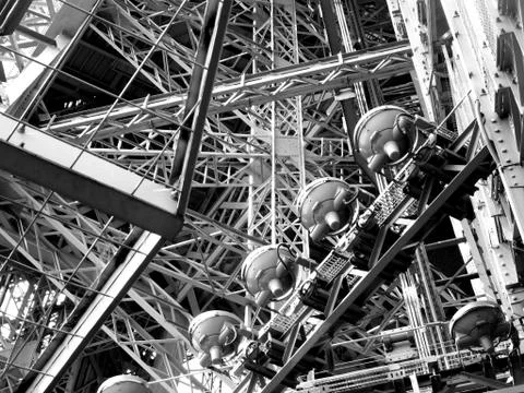 Inside the Eiffel Tower Foto stock