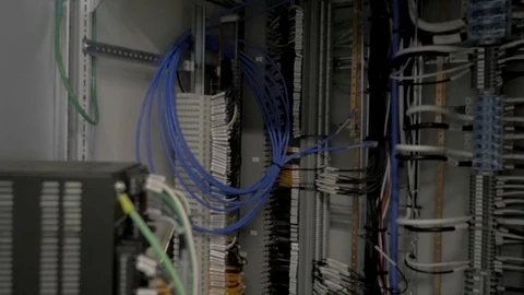 Inside of electrical cabinet Stock Footage 108506236