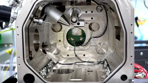 The inside of an electron microscope using accelerated electrons 스톡 동영상 169957425