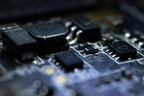 Inside of electronic devices Stock Photos