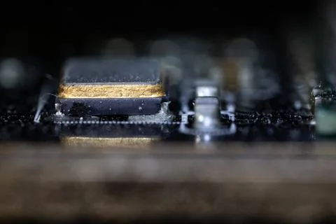 Inside of electronic devices Stock Photos