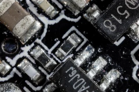 Inside of electronic devices Stock Photos