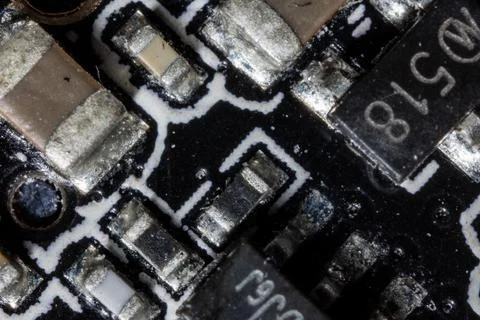 Inside of electronic devices Stock Photos