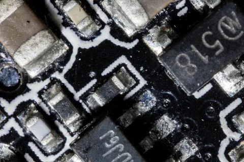 Inside of electronic devices Stock Photos