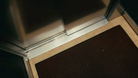 Inside elevator and sliding door open Video stock 102694726