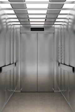 Inside an elevator Stock Illustration